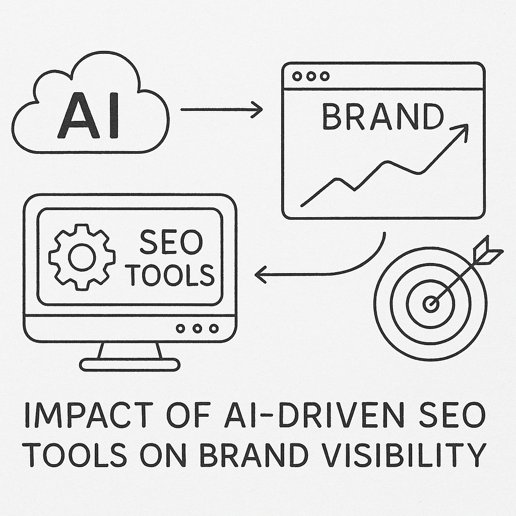 Infographic illustrating the impact of AI-driven SEO tools on brand visibility