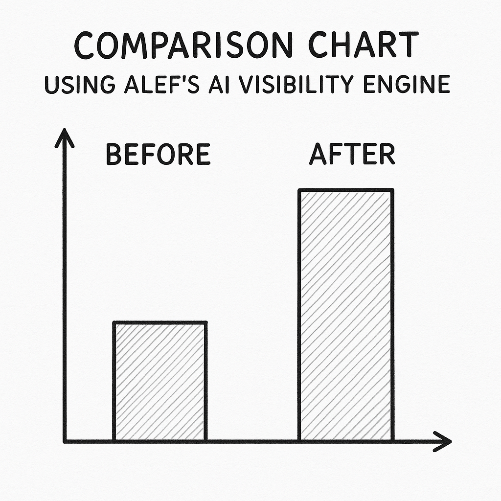 Comparison chart of AI visibility engine results.