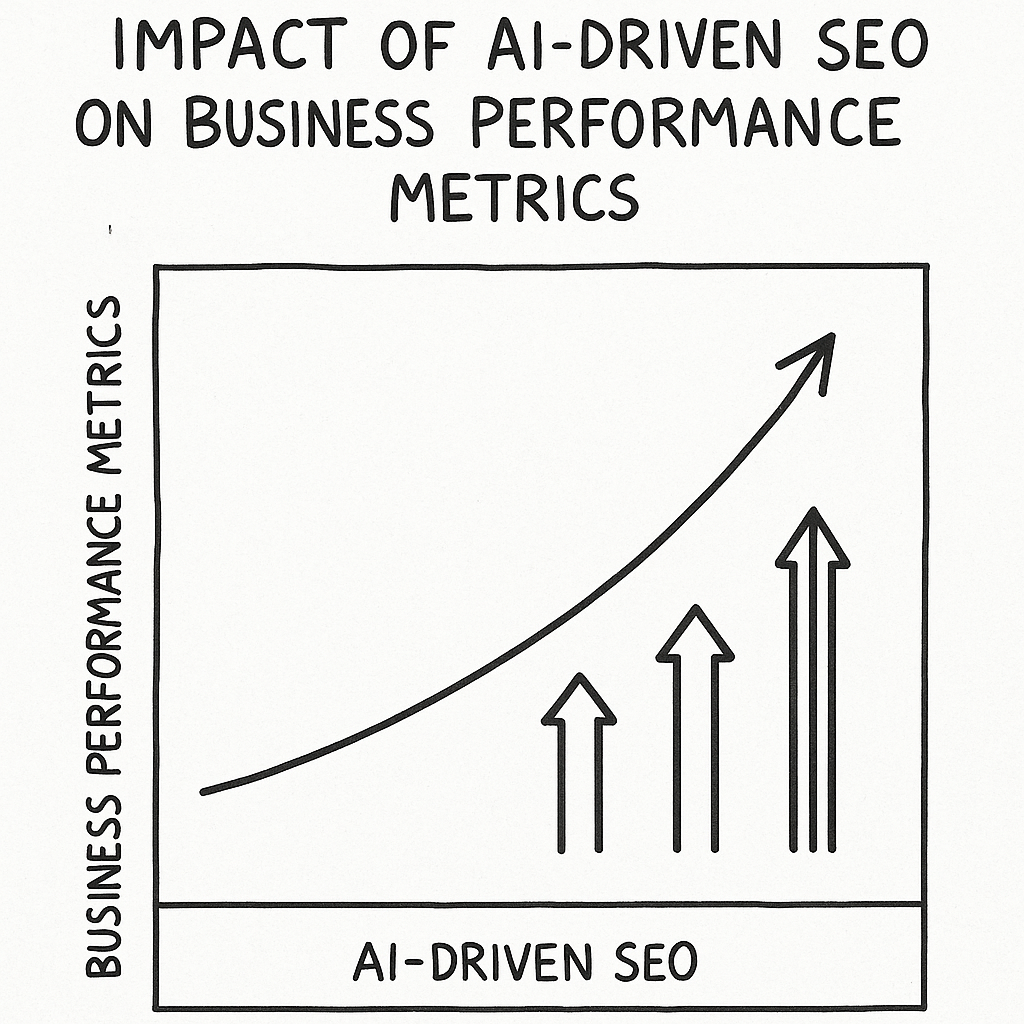Graph showing the impact of AI-driven SEO on business performance metrics.
