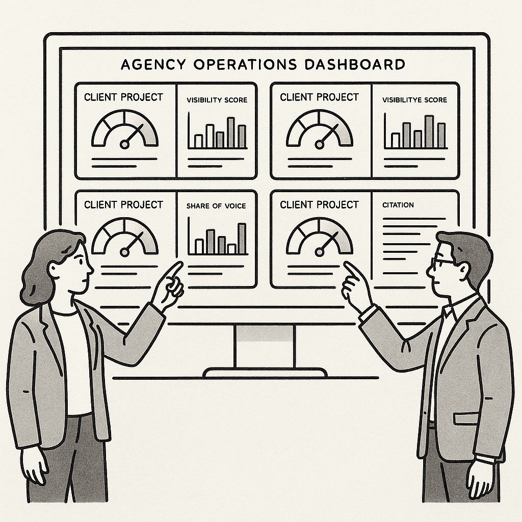 AI Search Visibility for Agencies: A 10-Step Multi-Client Operating Model That Scales Past 25 Accounts