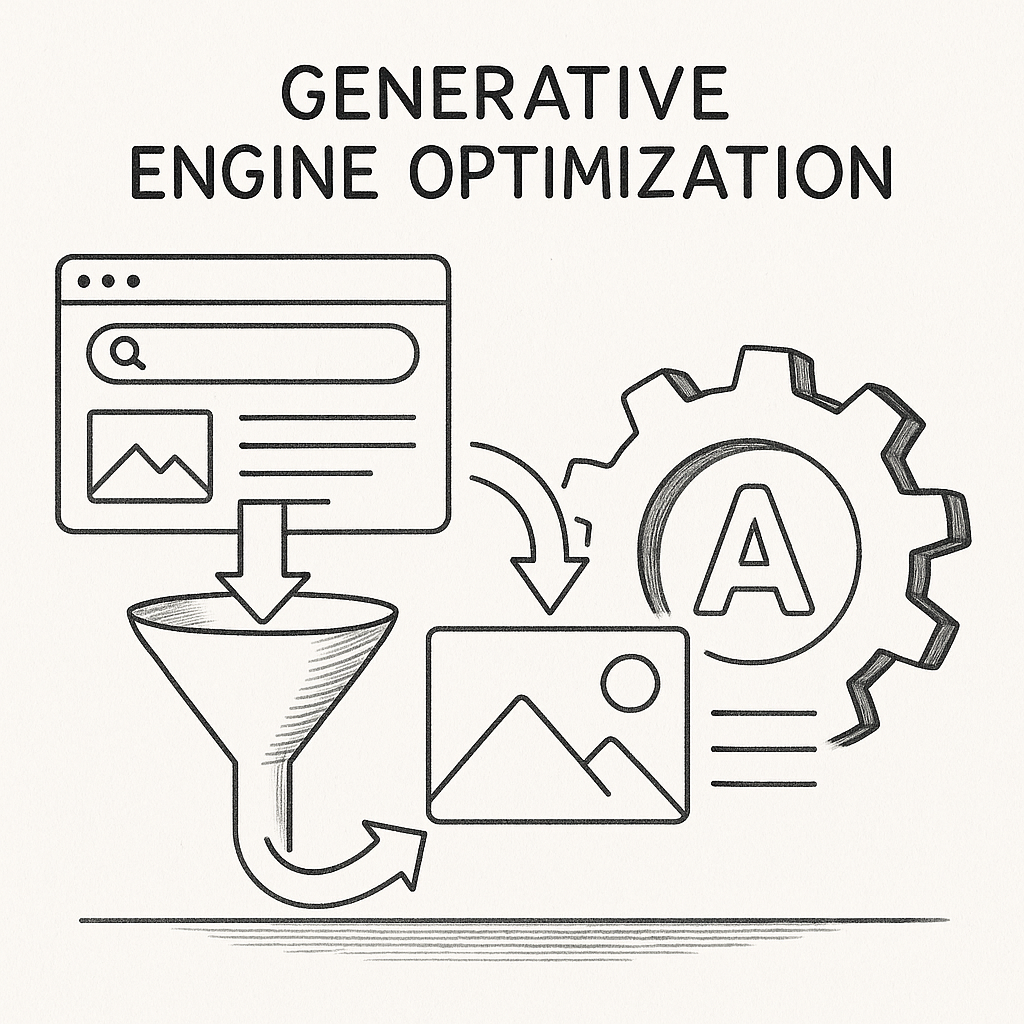 Illustration of Generative Engine Optimization in action