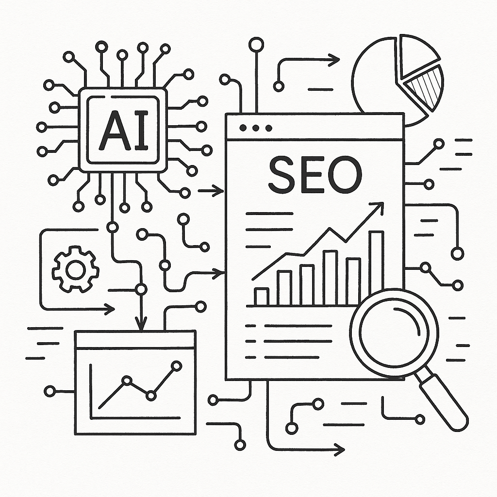 AI algorithms processing SEO data