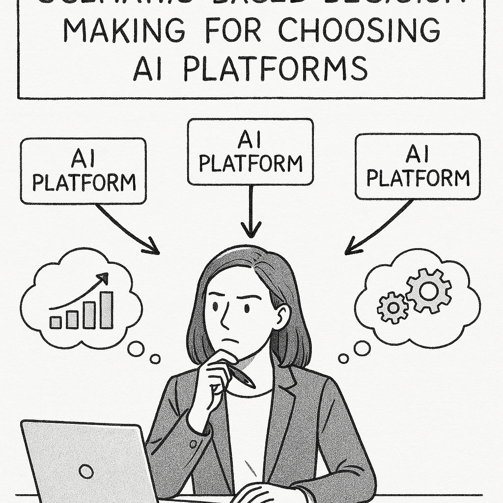 Decision-making graphic for choosing between Alef and Jasper
