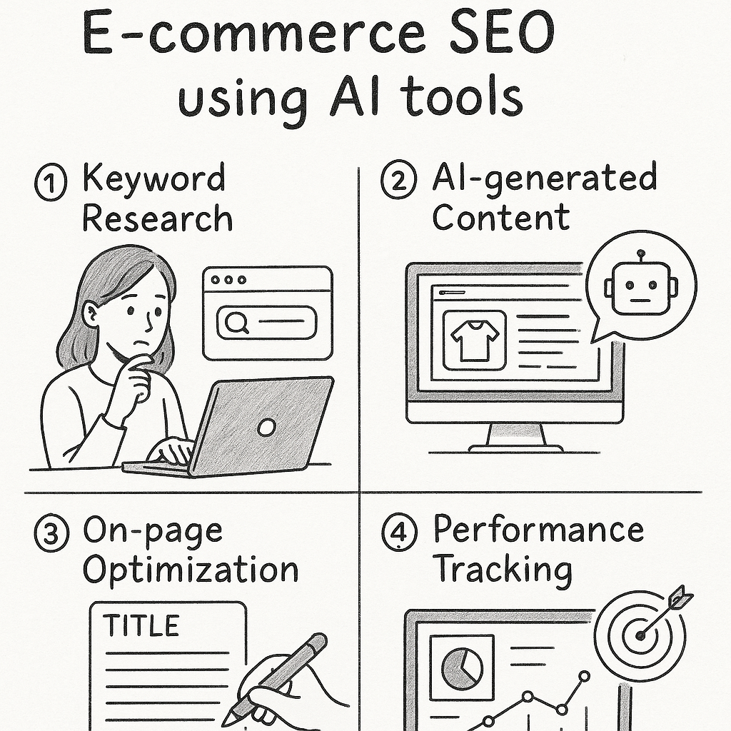 Guide visual for AI SEO optimization steps