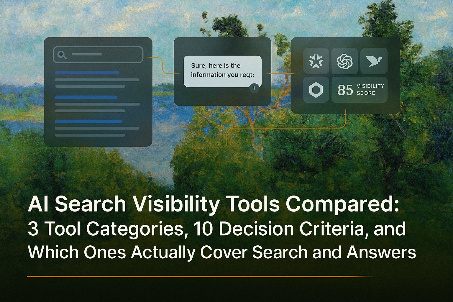 AI Search Visibility Tools Compared: 3 Categories, 10 Criteria, One Verdict