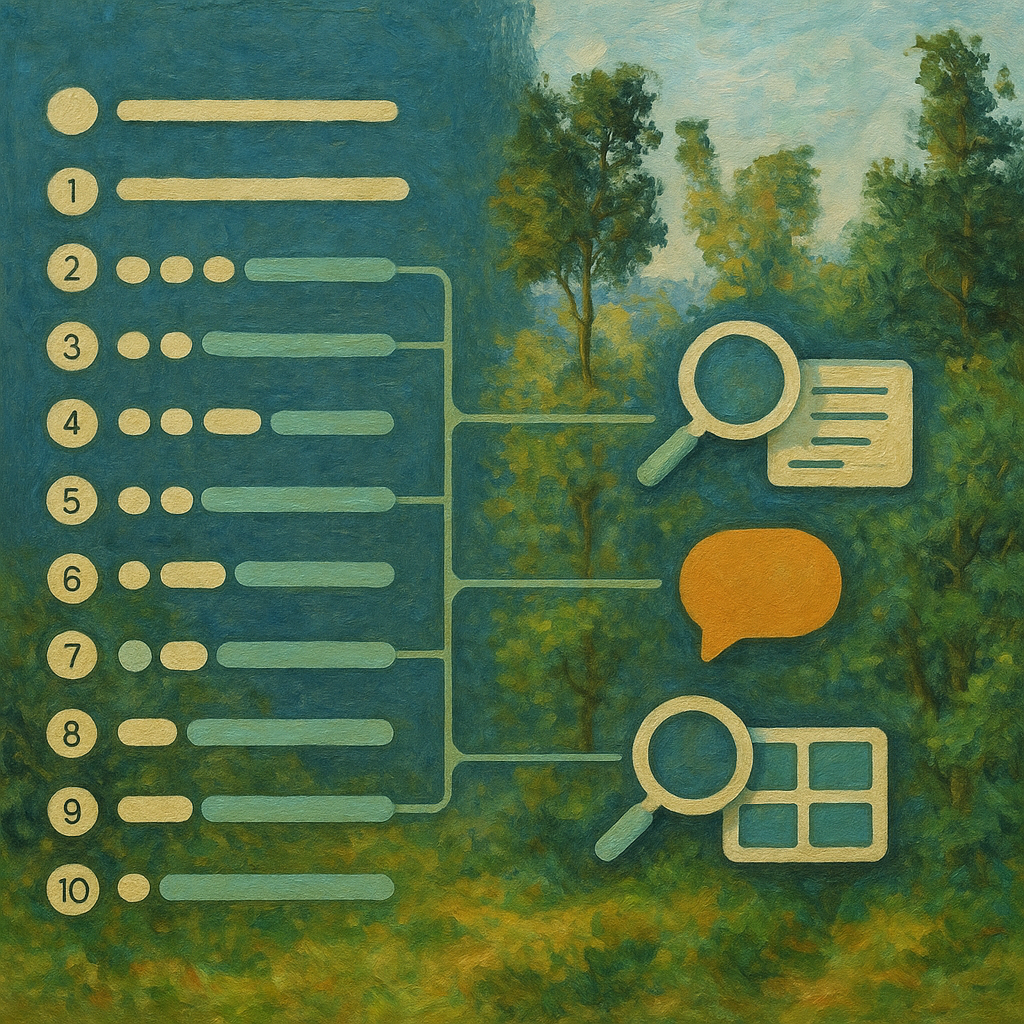 Ten decision criteria for AI search visibility tools mapped against three tool categories by coverage level