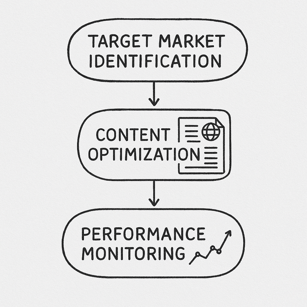 Flowchart of Alef's multilingual SEO process